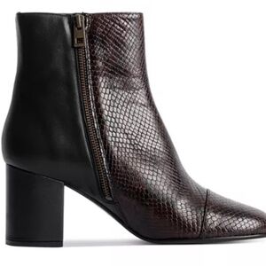Zadig & Voltaire Black Lena Wild Ankle Boots Size 7 Black and Brown